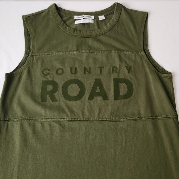 Country Road Modern Logo Tank Dress Costal Cowgirl Australian Organic Cotton XS - Picture 9 of 15